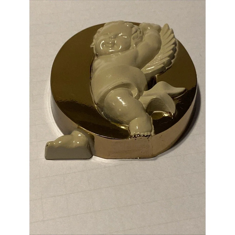 Vintage Christmas NOEL Letters w Cherubs Angels Wall Shelf Burwood Prod Holiday